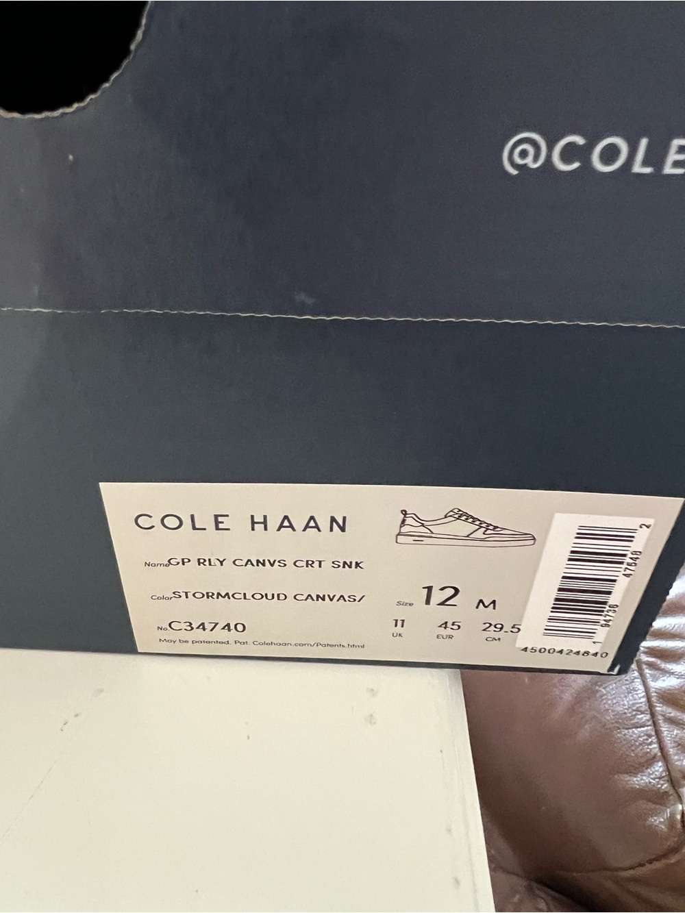 Cole Haan Gray Canvas Sneakers with White Soles - Picture 5 of 5